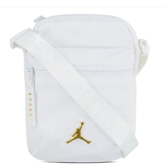 Jordan White and Gold Crossbody Bag - Picture 1 of 7